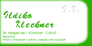 ildiko kleckner business card